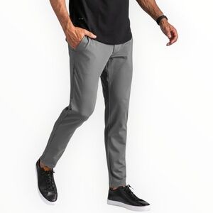 BYLT Mens Everyday Pant 2.0 Slim Fit Charcoal Grey Performance Stretch Size 34